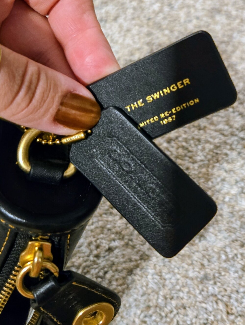 Coach Swinger Bag Re-edition In Black - Picture 12 of 12